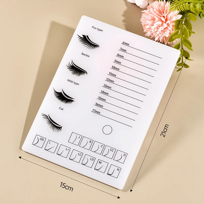 Acrylic Grafting Eyelash Board Multifunction Eyelash Extensions Holder Display Scale Plate Tray Glue Pallet False Lashes Tool