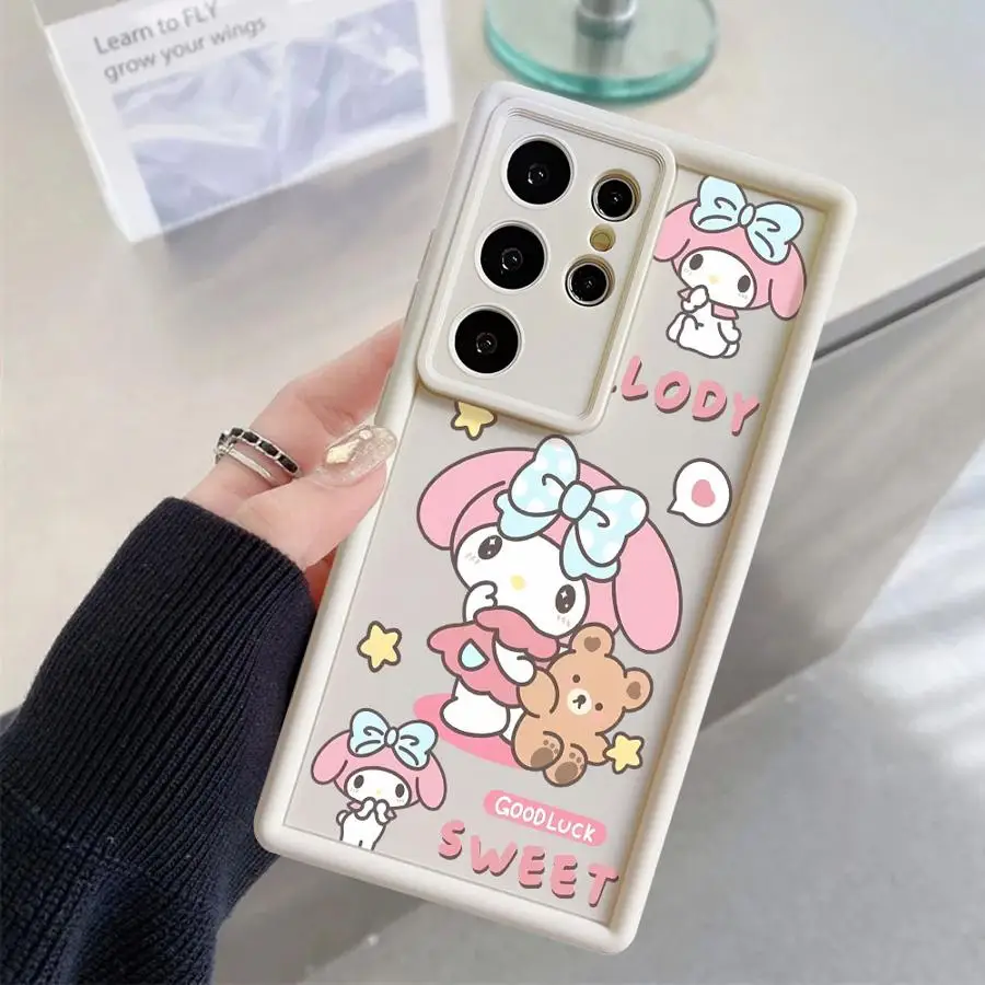 Sanrio Melody Pochacco Phone Case for Samsung Galaxy S24 FE S23 Ultra S22 S21 S20 FE S22 Plus S23 S21 Ultra Soft Cover