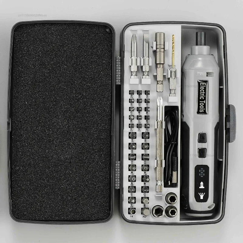 Multifunctional disassembly screw small electric lithium battery 3.7V41 piece set electric screwdriver set adjustable gear small