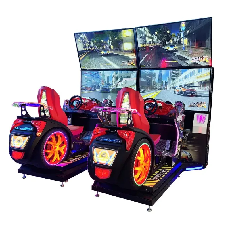2026 New FL Dynamic racing arcade machine Luxury coin-operated racing game simulation console Dual screen driving Customize
