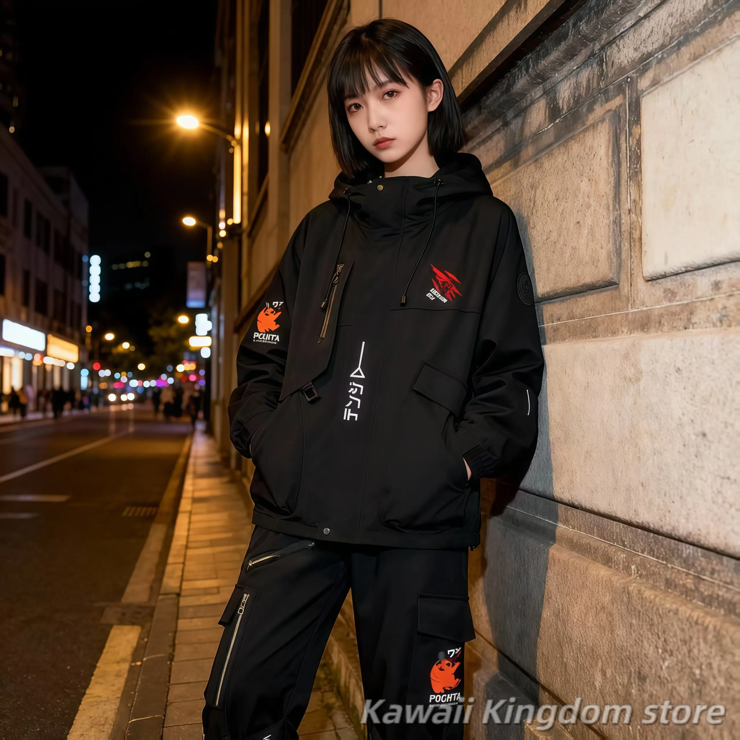 

Куртка-худи унисекс с длинными рукавами в стиле аниме/игр, на молнии, модная, крутая, с капюшоном, толстовка, топ, костюм для косплея