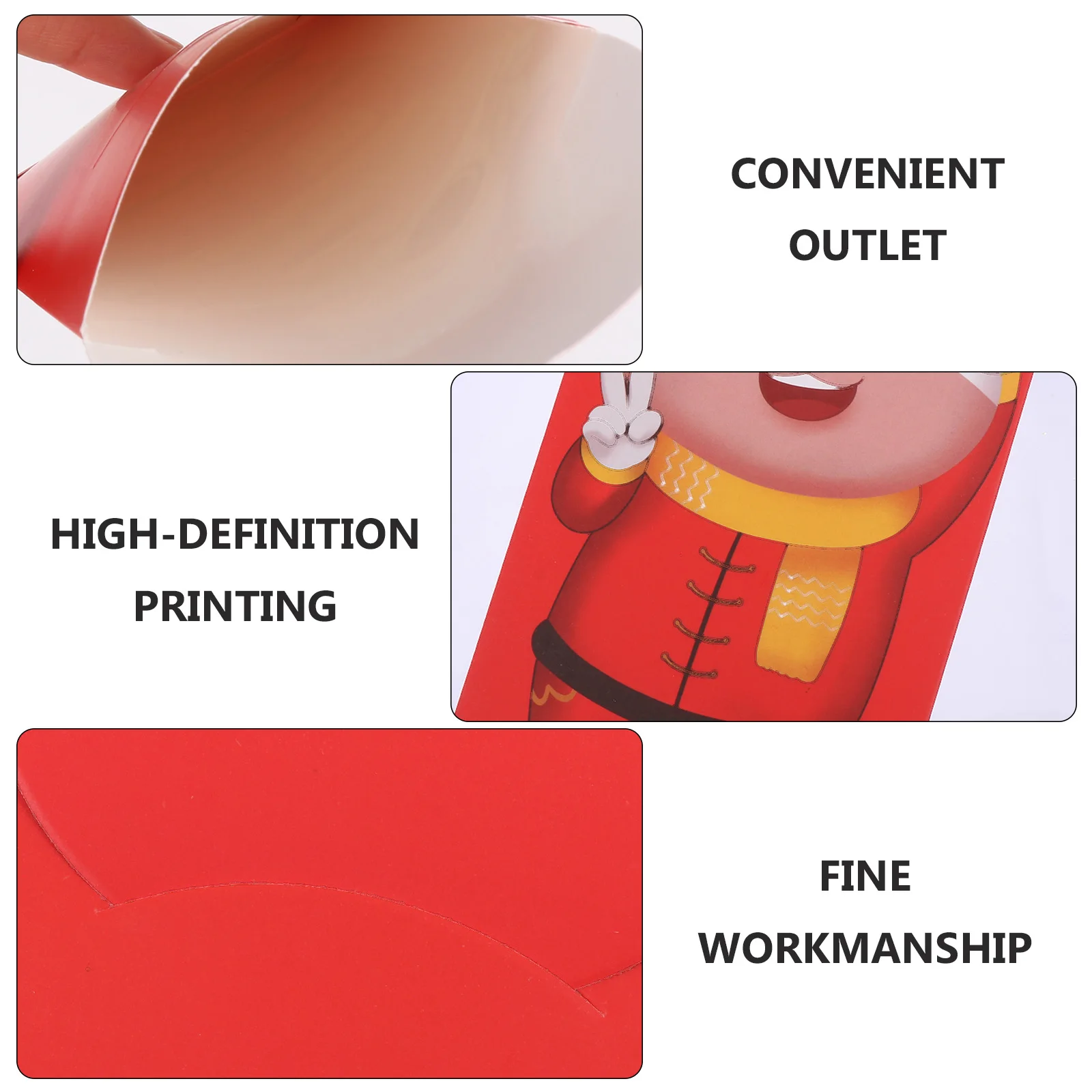 

36pcs Year of Red Envelope Thick Chinese Hongbao Festival Luck Money Packet Spring Celebration Envelope