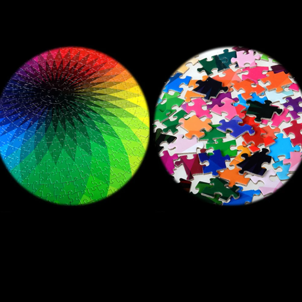 1000Pieces RoundJigsawPuzzle DurableColorful EducationalToy AccurateCutting KidsFriends AdultPuzzles EarlyLearning Game Sudoku