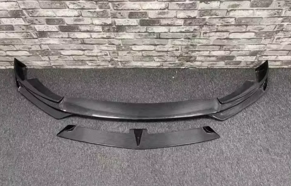 For Tesla modelY 2021 2022  modified small wrap carbon fiber front lip front chin head lip front spoiler