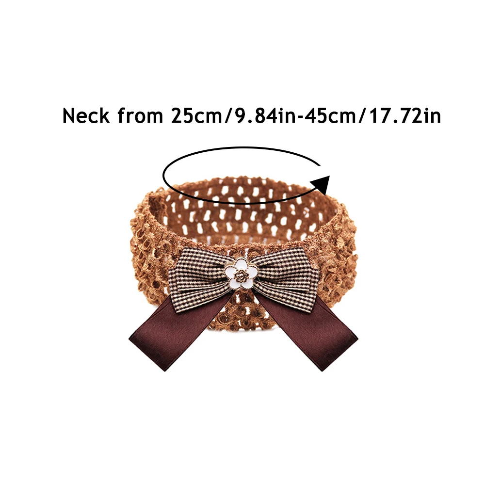 30/50PCS Stretchy Dog Bow Headband Multi-use Pet Bowtie Accessory Wear on Head or Neck Vintage Plaid Bow Decor for Dogs Cats