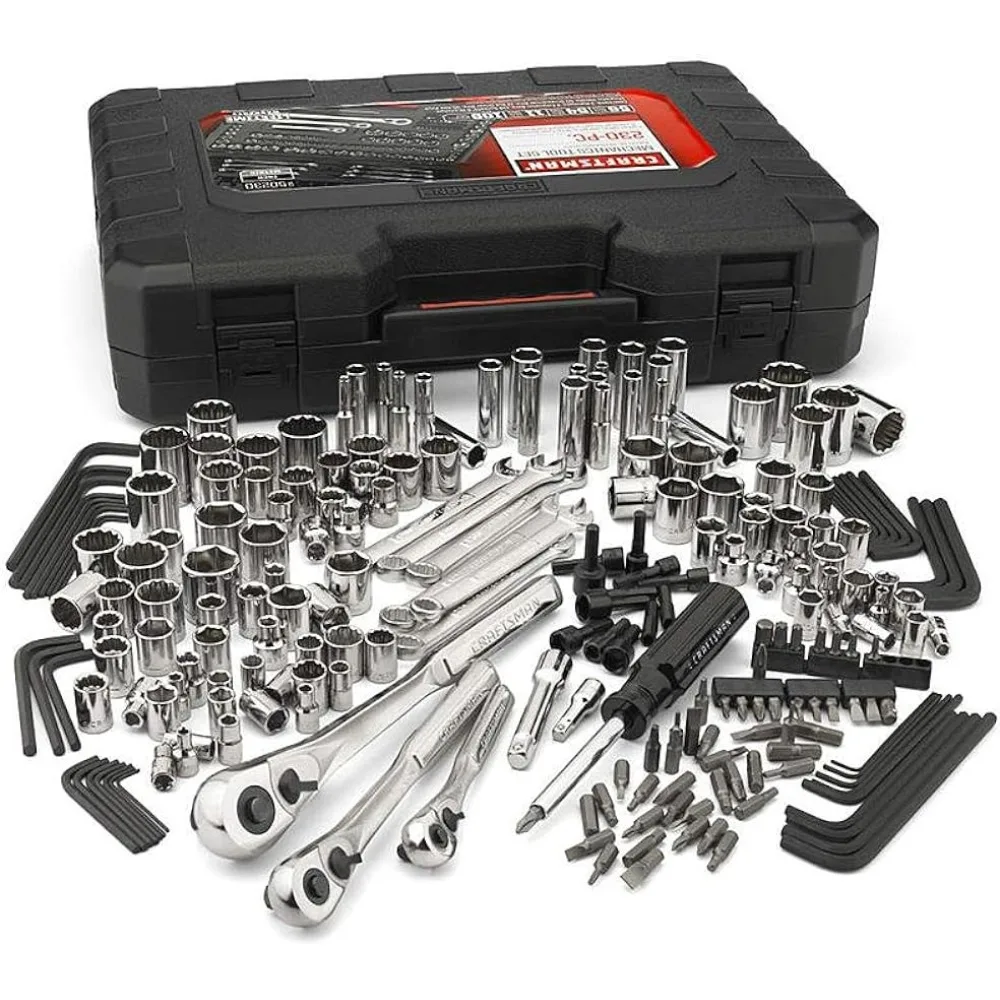 

Tool Bag Portable 1 Set Complete Toolkit 50230 Complete Tools Box Craftsman 230-Piece Mechanics Tool Set Silver Wheeled Backpack