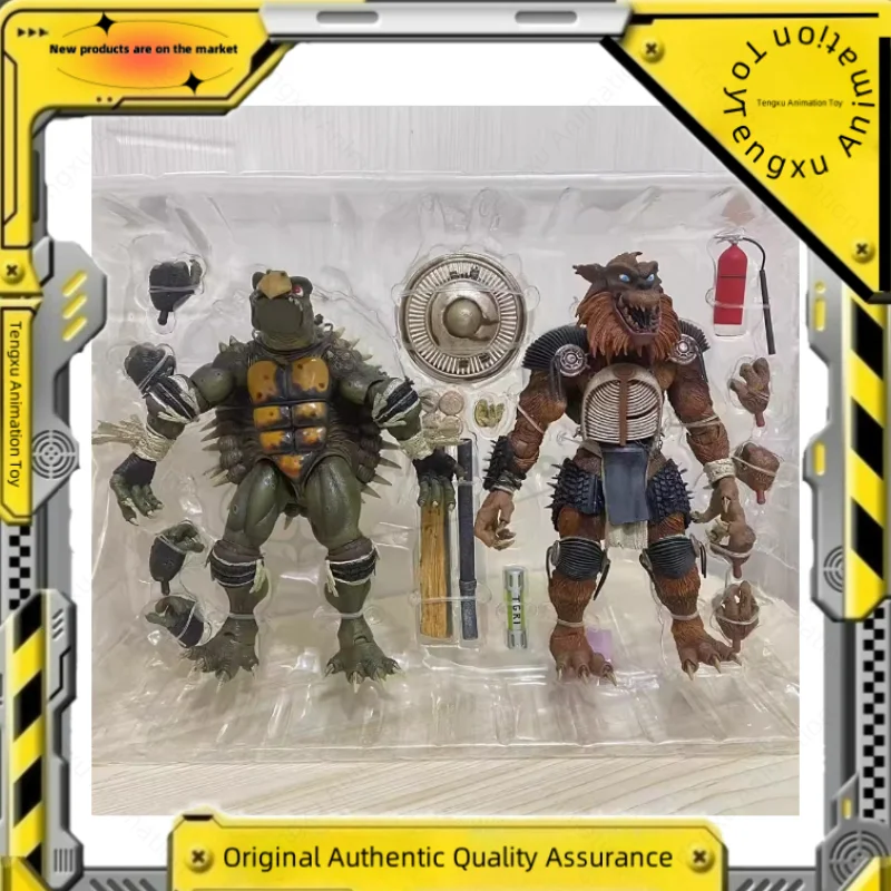 

Original NECA 54127 The Secretof The Ooze Tokka Rahzar Figure Teenage Mutant Turtle Action Figuras Toys TMNT Model Gift