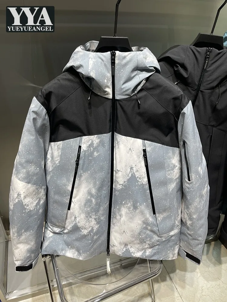 Veste à capuche en duvet d'oie blanc pour homme, pardessus coupe-vent, imperméable, coupe-neige, chaud, épais, degré froid, hiver