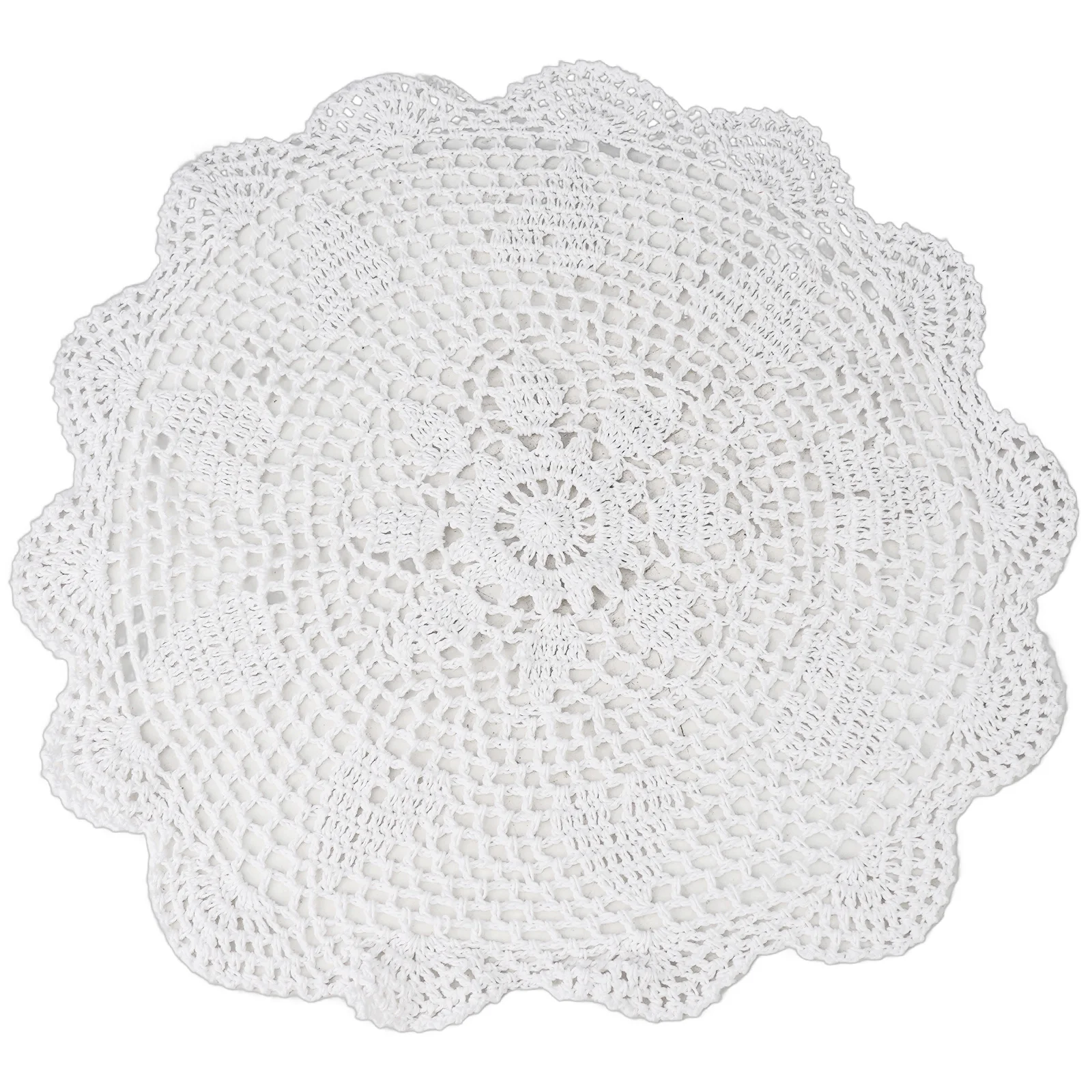 High Quality Brand New Doily Table Cloth Mat Lace Round Table Cloth 40cm/15.74inch Countryside Vintage Crochet Doily Mats