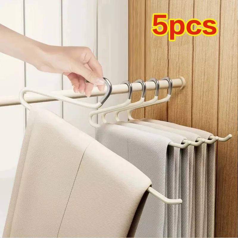 Stainless steel Z-shaped goose shaped pants rack with no trace anti slip  household wardrobe hanging pants storage artifact