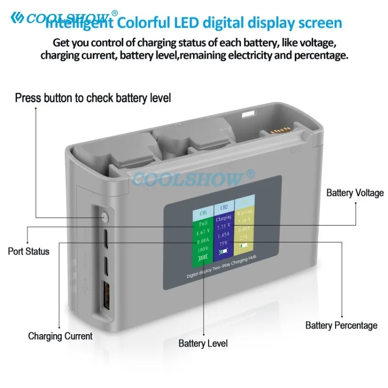 For Mini 2 UAV Rechargeable Batteries Charger 2400mAh for DJI Mini2  Mini SE / 2SE Intelligent Flight Drone Battery Accessories