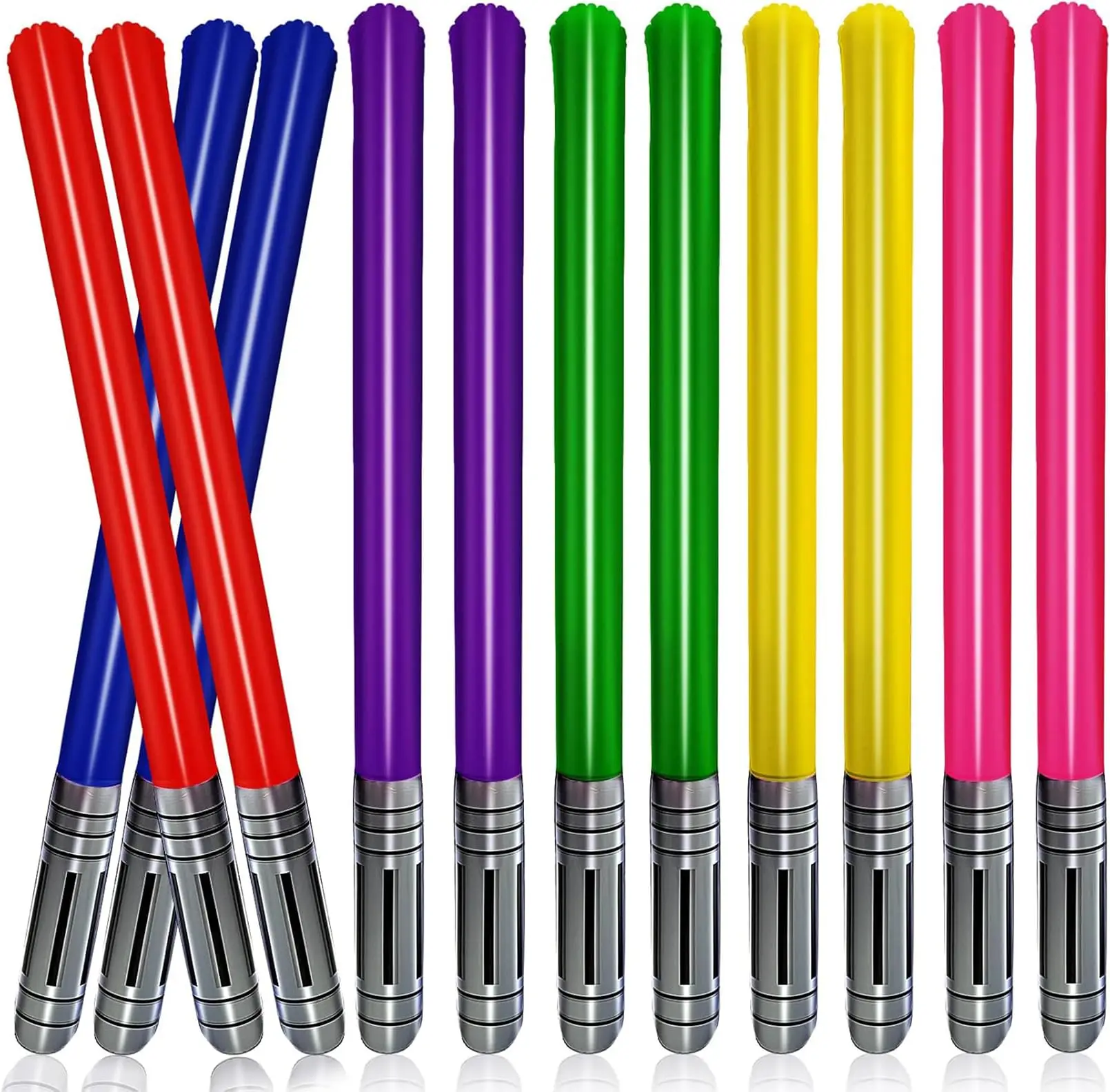 Pack of 12 Inflatable Light Saber Sword Toys,Inflatable Swords for Star Wars Themed Party for Birthday Cosplay Party Favor ﻿