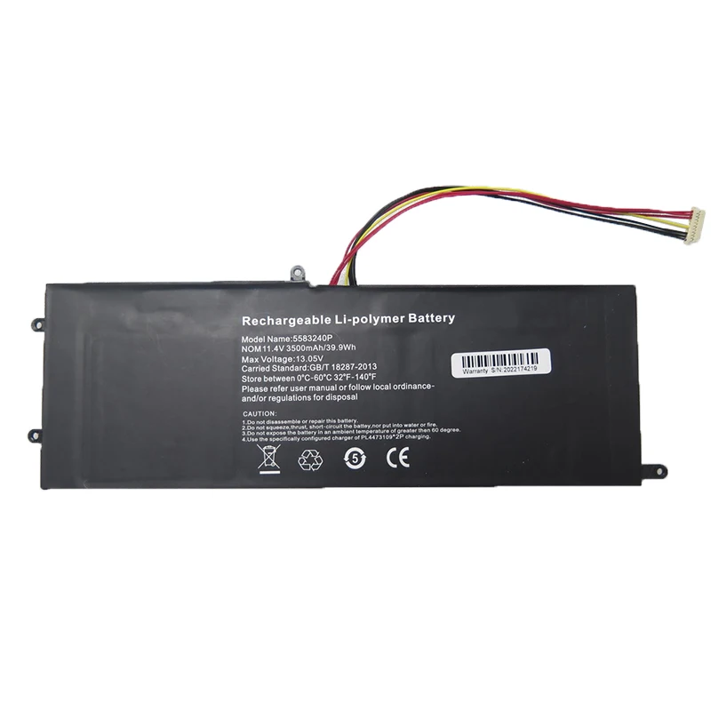 

Laptop Battery For Teclast F15 Pro XU156S Slim 11.4V 3500Mah 39.9Wh/3400Mah 38.76Wh / 11.4V 4000Mah 45.6Wh 10PIN-7Lines New