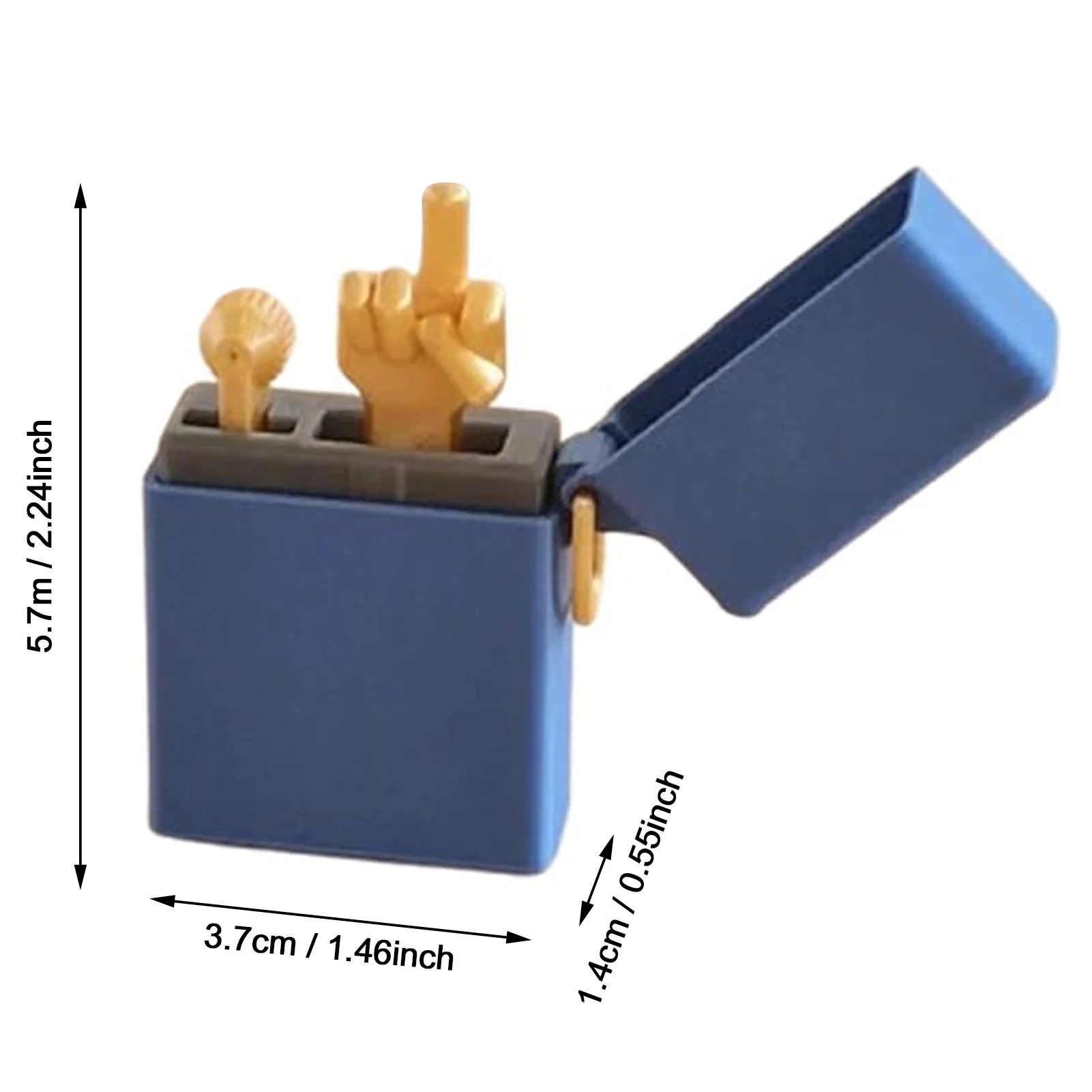 Accendino a dito medio pop-up a sorpresa Accendini per sigarette Accessori per smaltare il fumatore Regalo perfetto per bavaglio