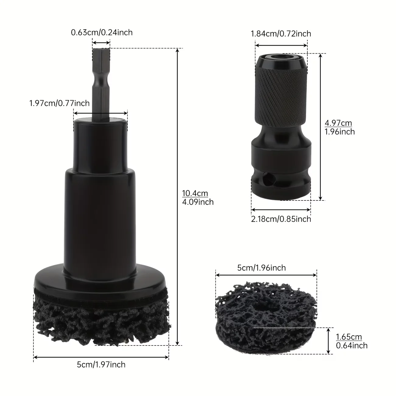 1 set Rust Removal Tools for Car Hub, Bearing, Polishing Wheels & Brake Discs, Battery-Free, Durable Metal Construction