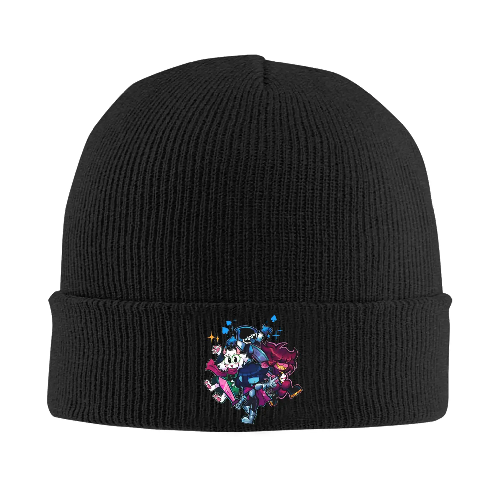 Deltarune Gang  Knitted Hat for Women Men Beanies Autumn Winter Hats Acrylic  Warm Melon Cap