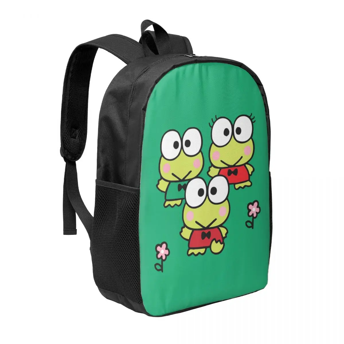 Custom 3D Printing Kerokero Keroppi Backpacks for Girls Boys College School Travel Bags Men Women Bookbag Fits 15 Inch Laptop