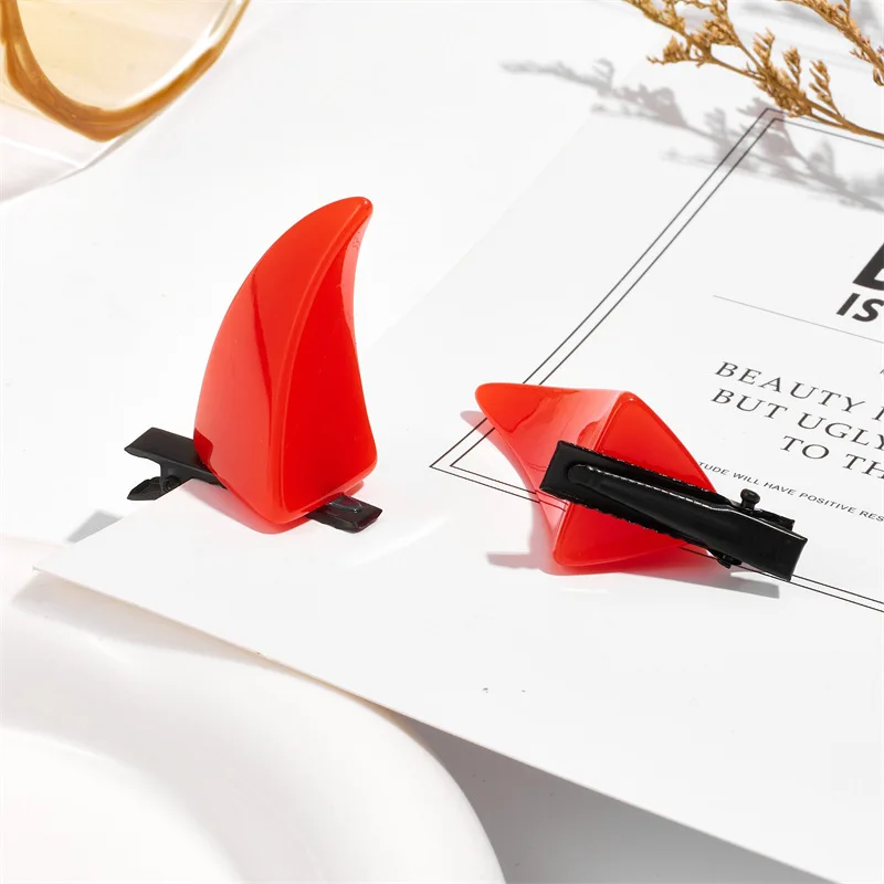 Querida na Franxx Halloween Horn Hairpins para Mulheres, Clipes de Cabelo Góticos, Costume Pin, Cosplay Party, Acessórios para Cabelo para Meninas