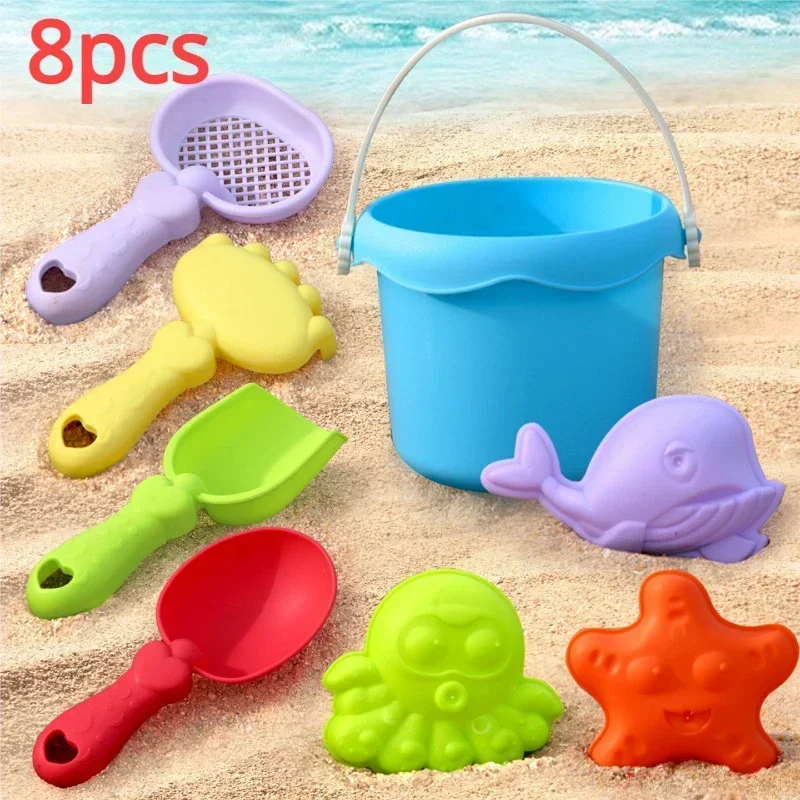 Children's Beach Toy Set Baby Playing In Water And Beach Large Sand Shovel Beach Bucket Sand Digging Tool Sand Toy Random Color