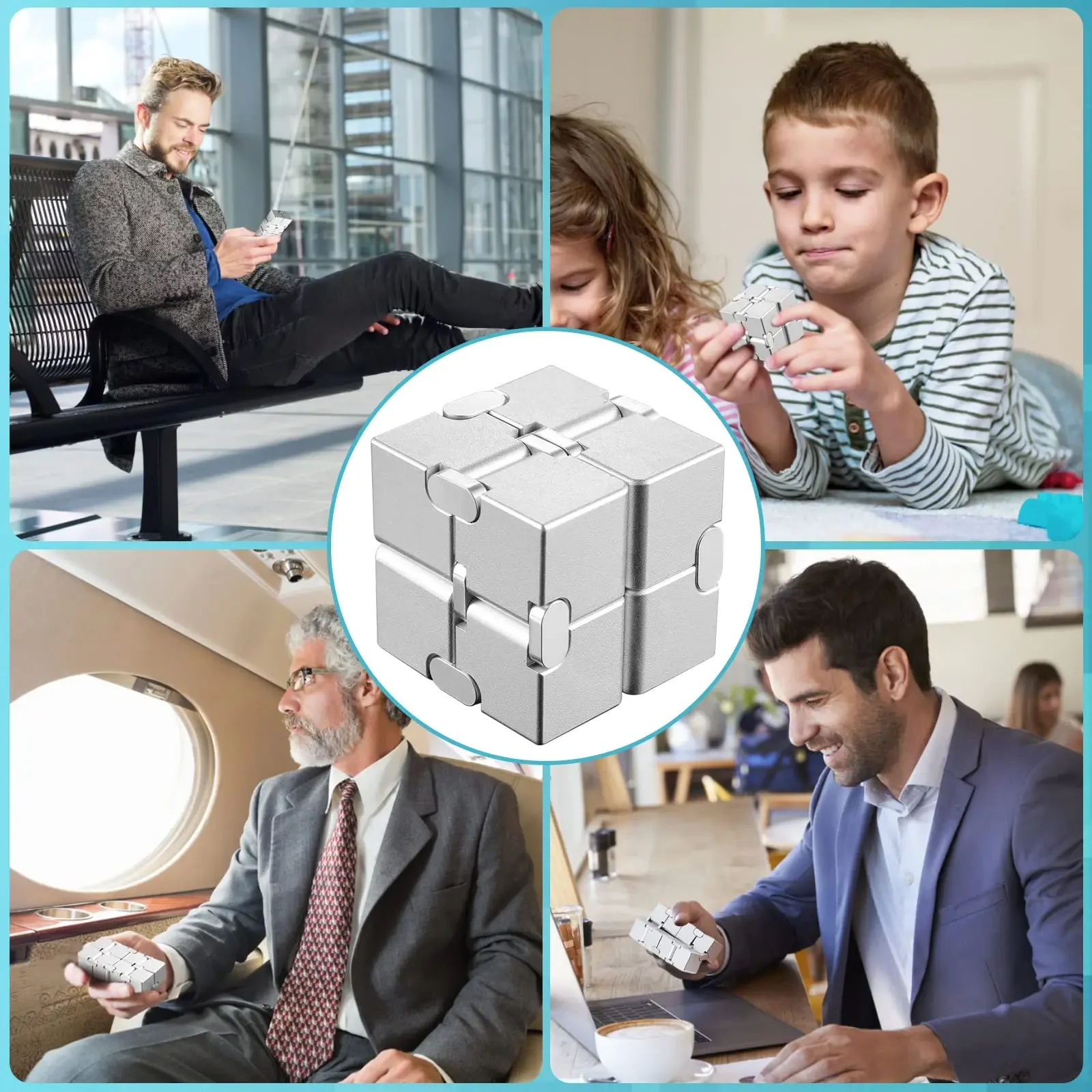 Stress Relief Toy Infinity Cube Portable Educational Toys Decompresses Relax Toys for Children Adults Birthday Gift