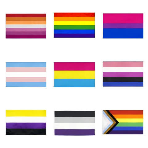 3x5Fts LGBT Rainbow Pride Flag LGBTQIA Lesbian Gay Bisexual Transgender Queer Intersex Asexual Pansexual Nonbinary Genderfluid
