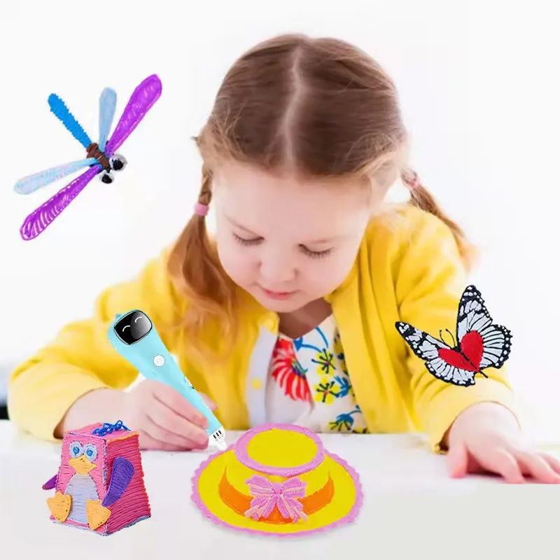 

3D-ручка для печати PCL, безопасная для детей, низкотемпературная, перезаряжаемая (НЕ совместима с ABS/PLA), 10 цветов, филаменты 1,75 мм, русская версия