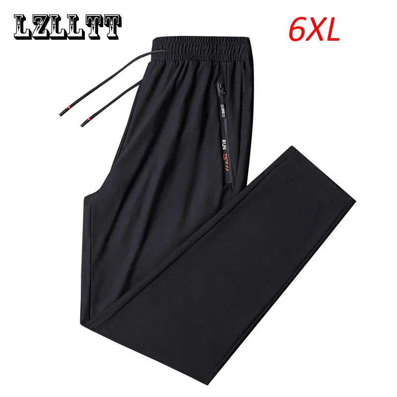 Pantalones deportivos transpirables para hombre, pantalón de chándal informal, de secado rápido, para gimnasio y exteriores, talla grande 6XL, para verano