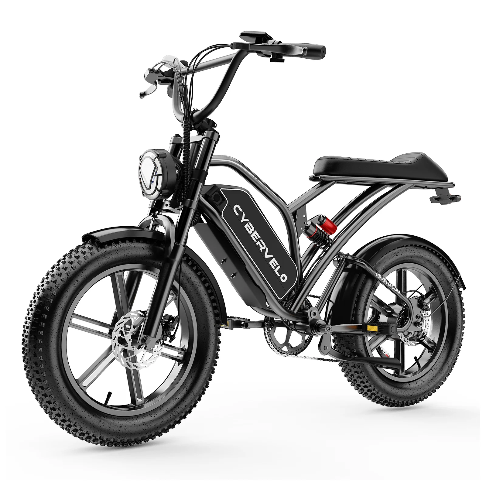 Cybervelo EK11 20" Fat Tire All-Terrain Ebike for Adults, 1000W Peak Motor, 48V 20AH/30AH Detachable Battery, Up to 80 Miles Long Range