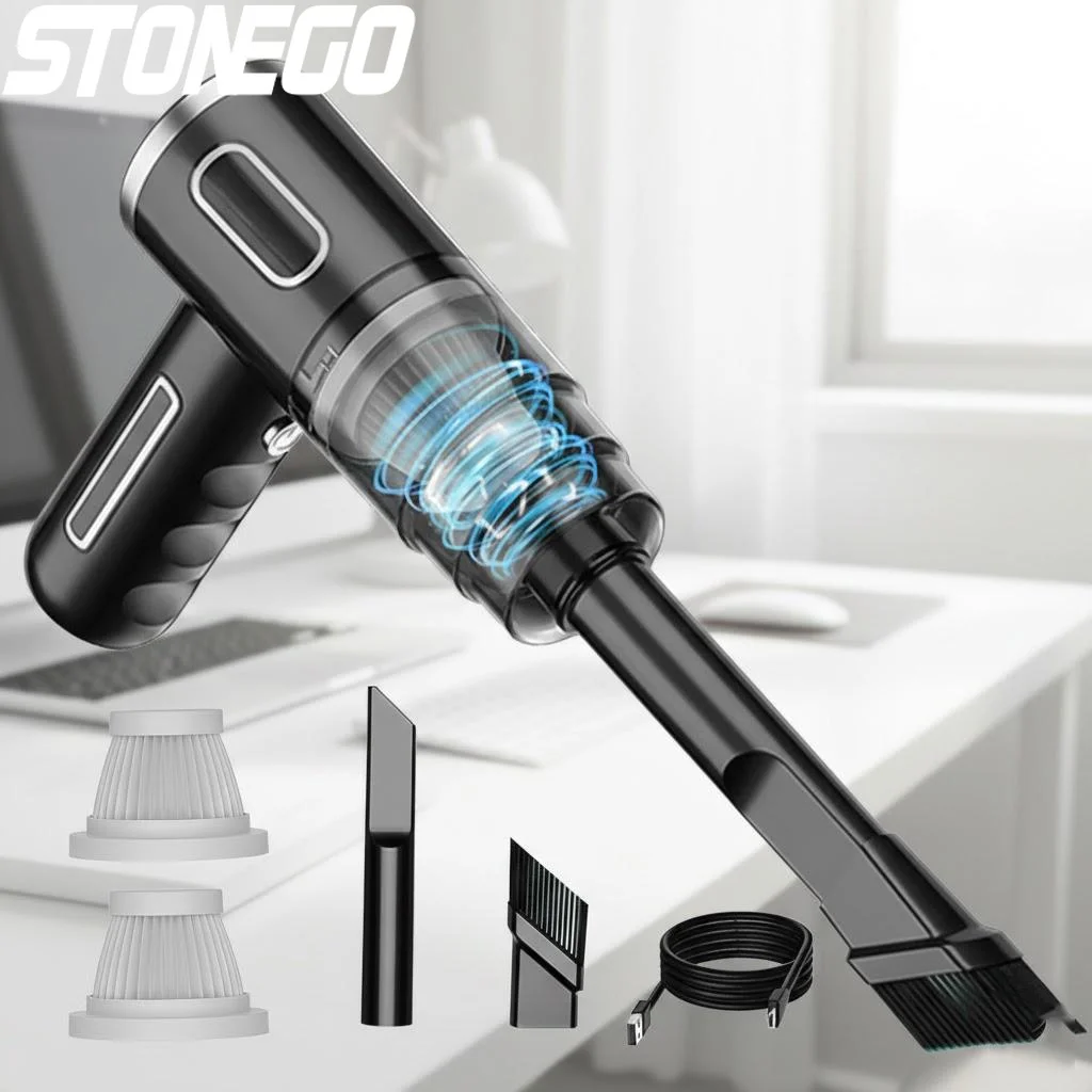 Wireless Rechargeable Portable Car Vacuum Cleaner Mini Handheld Hoover Large Suction USB Car Blower Auto Cleaning Tool