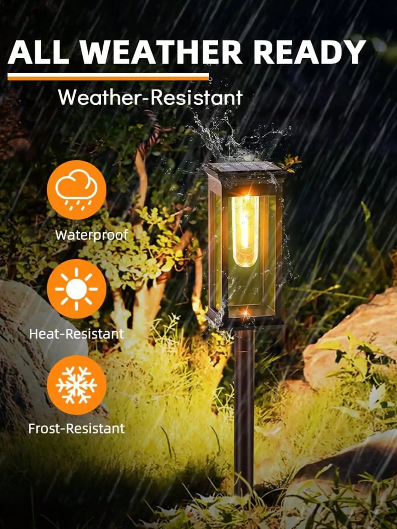 Solar-Powered Retro Iron Lantern Hanging Metal Mesh LED Lamp for Outdoor Garden Yard Decor