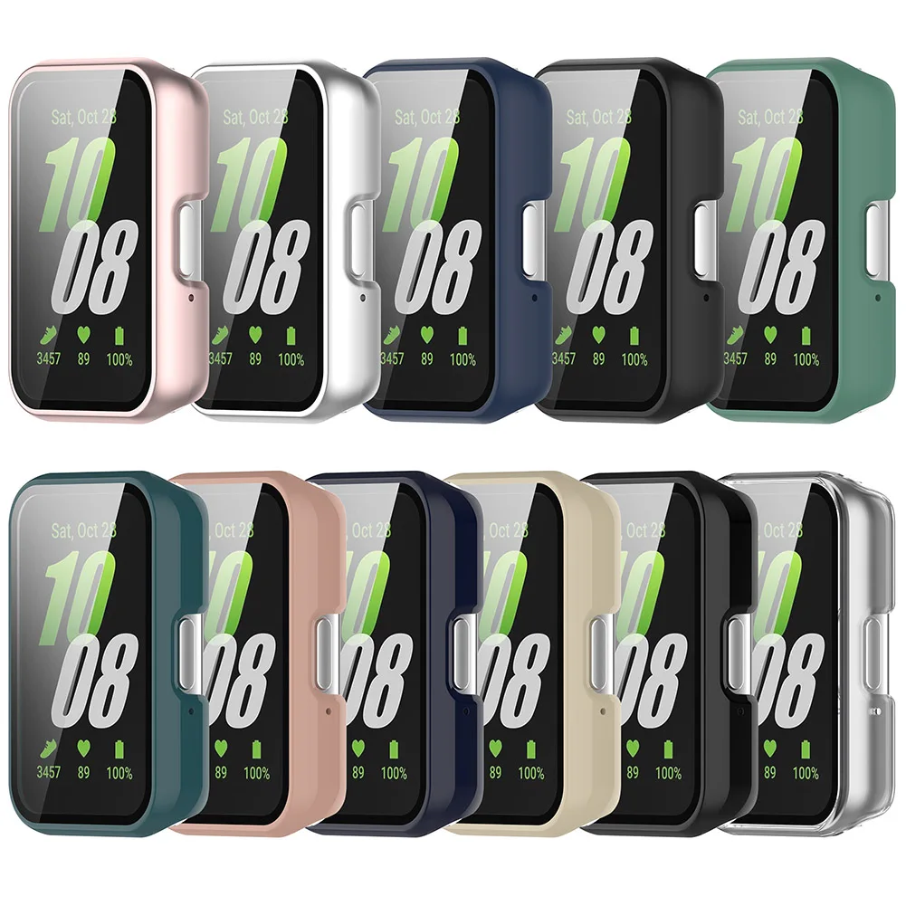 Smartwatch Protective Cover for Samsung Galaxy Fit 3 SM-R390 PC Watch Case with Tempered Glass Anti-Fall Anti-Scratch Watch Case image 3