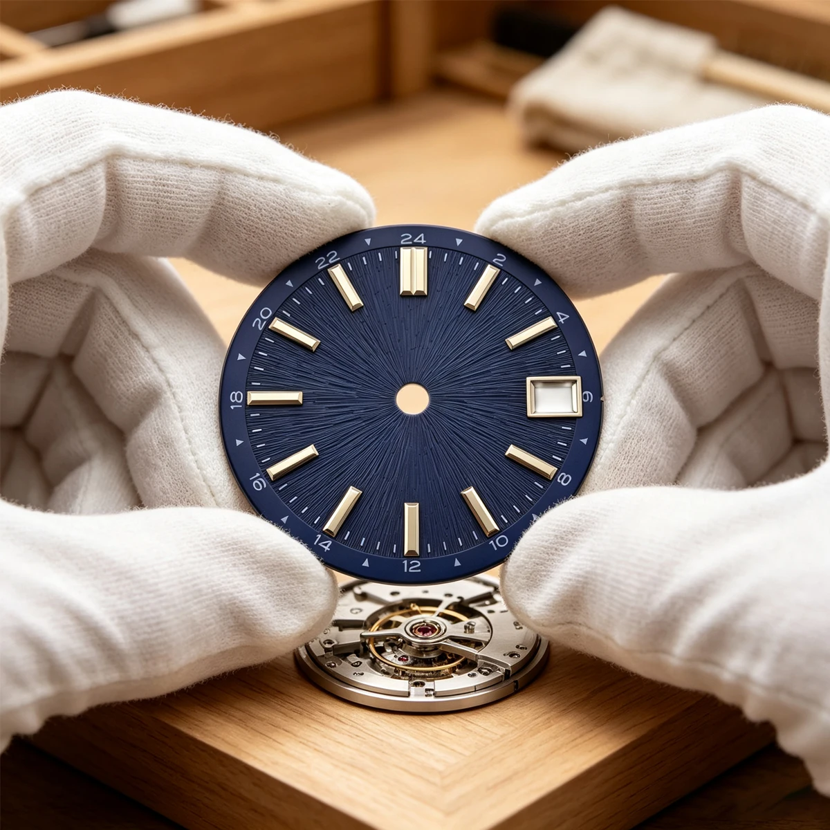 28.5mm NH35 Watch Dial Sun Stripe Dial Watch Face Watch Parts for NH35/NH36 Movement For 4R35/4R34 Watch Accessories