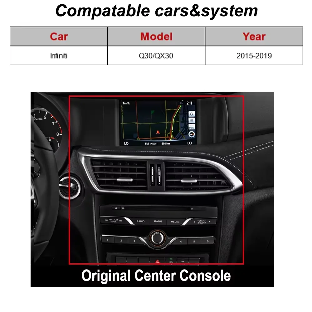 BONROAD Wireless CarPlay Android Auto Module For Infiniti Q30 QX30 2015 2016 2017 Mirror Link AirPlay Rear Camera BT GPS Navigation Decoder