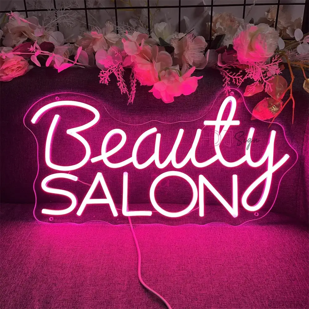 Beauty Solon Neon Sign Home Decor Shop Wall Room Decoration Sign Led Neon Night Lights Luminous Signs Party Christmas Gift