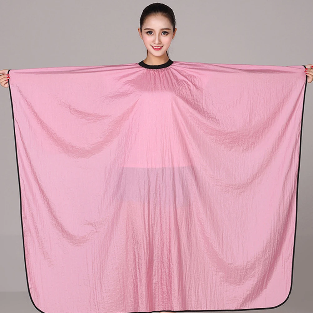  Hair Cutting Cloak Barber Cape Haircut Gown Work Clothes Hairdressing for Shop Pink