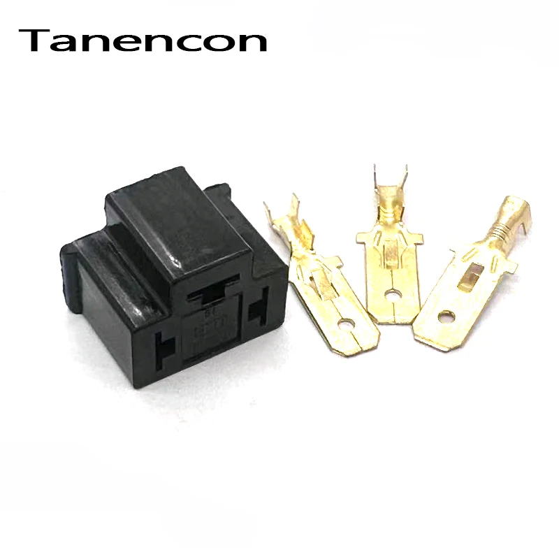 3 Pin Car Lamp Holder Connector Plug Car Lamp Modification Parts DJ7033-7.8-11 for Hernia Lamp H4 Lamp Motorcycle Headlight