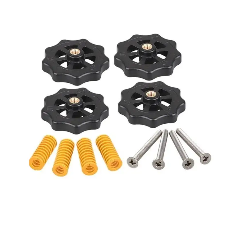 3DSWAY 3D Printer Part M3 M4 Hotbed Nut Spring Screw Leveling Kit Heated Bed Platform Level Spring Accessories For CR10 Ender 3