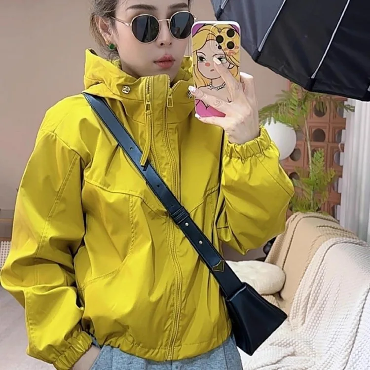 Women's Short Lightweight Loose Breathable Sun Protection Clothing Large Size Comfortable Trench Coat Summer Autumn Outerwear