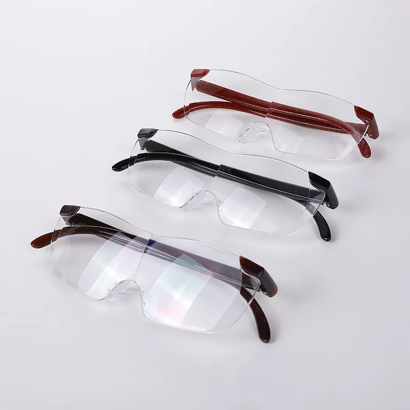 Frameless Glasses Style 1.6X High-Definition Magnifying Glass for Middle-Aged and Elderly People, 250 Degree Reading Glasses