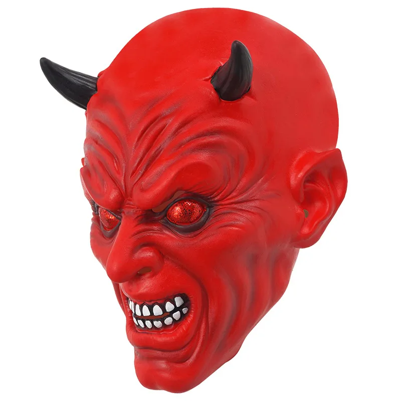 Masque Diable Rouge Effrayant – Masque d'Horreur Adulte – photo 3
