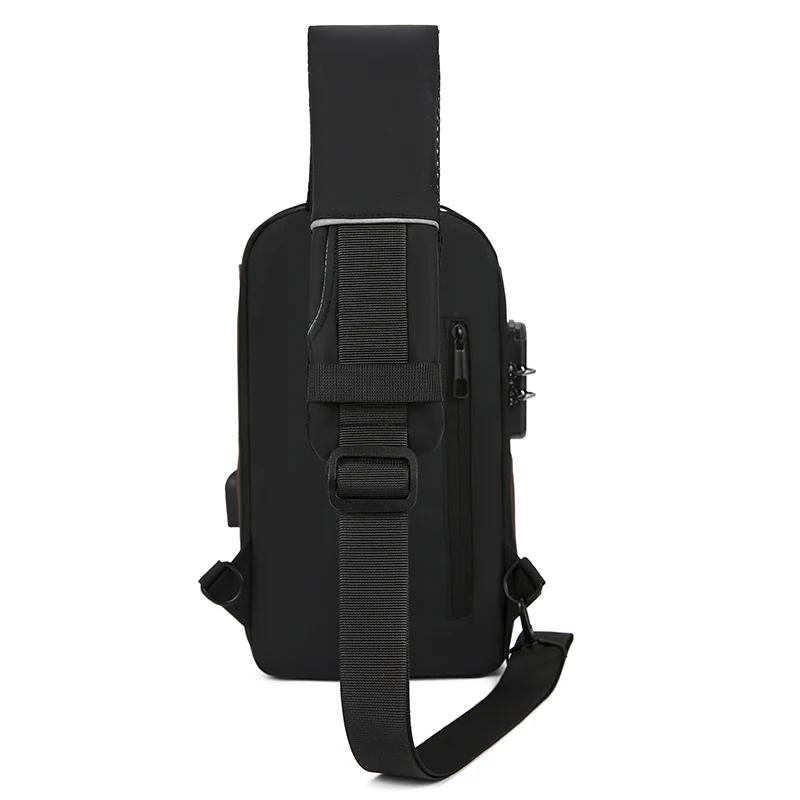 Multifunctionele Anti-Diefstal Usb Opladen Mannen Crossbody Tas Lakleer Reisborsttas Pak Waterdichte Casual Borsttas Heren