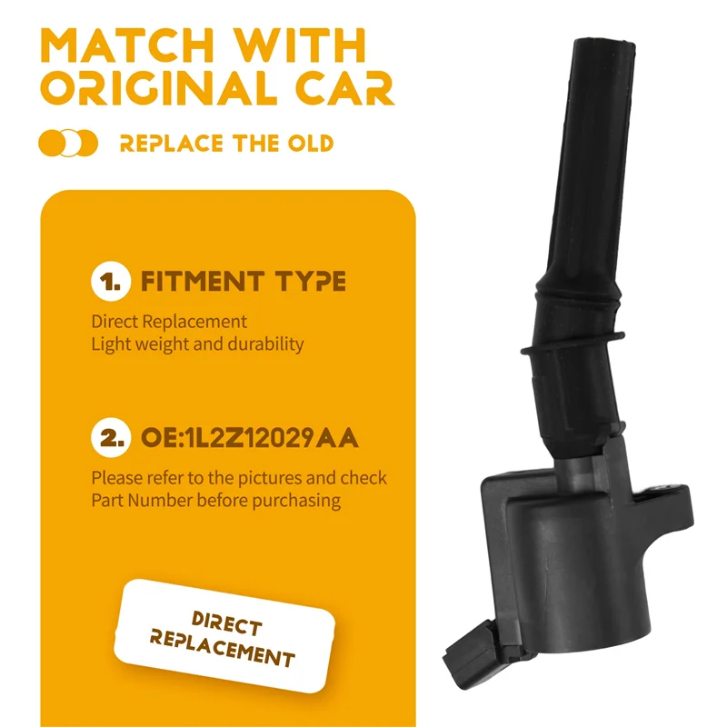 

AB96-8PCS 1L2Z12029AA Катушка зажигания для Ford Mustang Explorer E150 E250 E350 E450 E550 F150 F250 F350 F450 F550 F7TU12A366AB