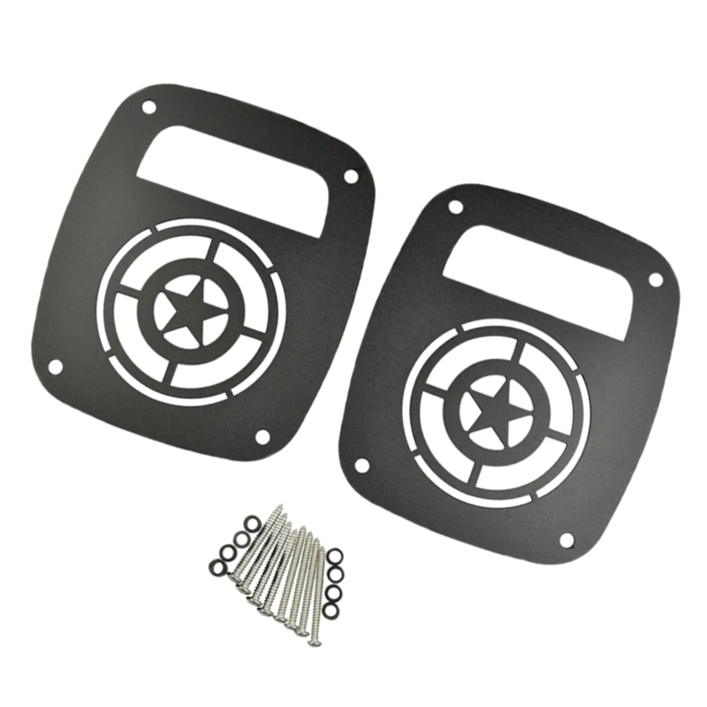 

Pair Rear Tail Light Cover Guard Lamps Trim STAR for Jeep TJ