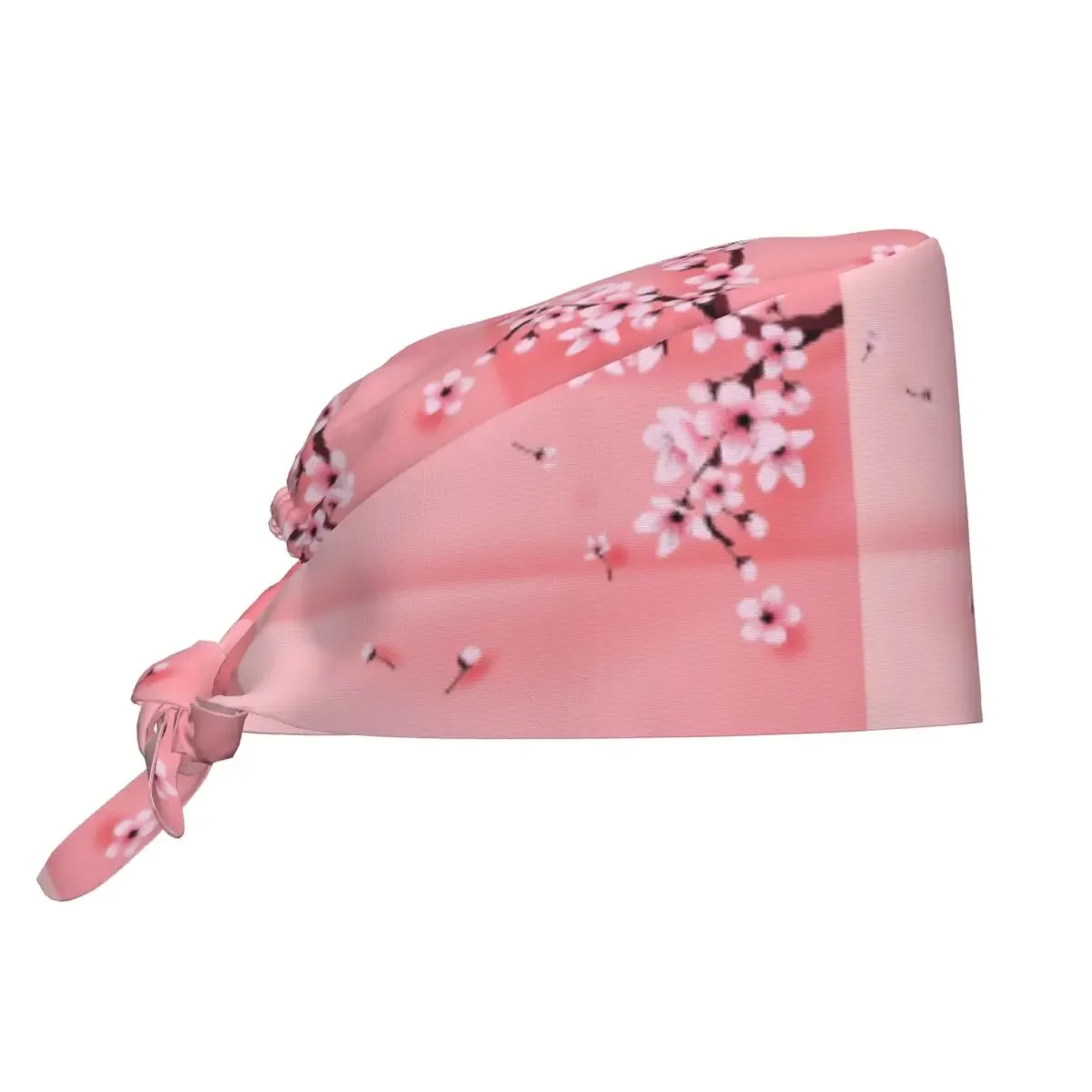 Sakura Tree Cherry Blossom Floral Flower Scrub Hat Doctor Working Surgical Cap Men Women Adjustable Nursing Caps for Dentist