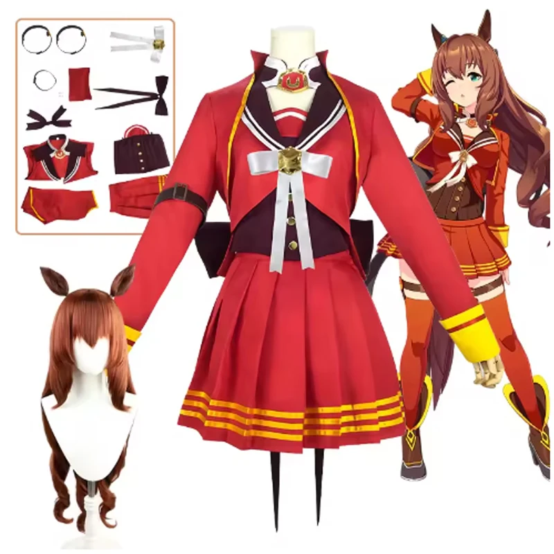 

Костюм для косплея Марузенски из игры Pretty Derby, униформа Марузенски, головной убор, костюм на Хэллоуин для женщин, для Comic Con