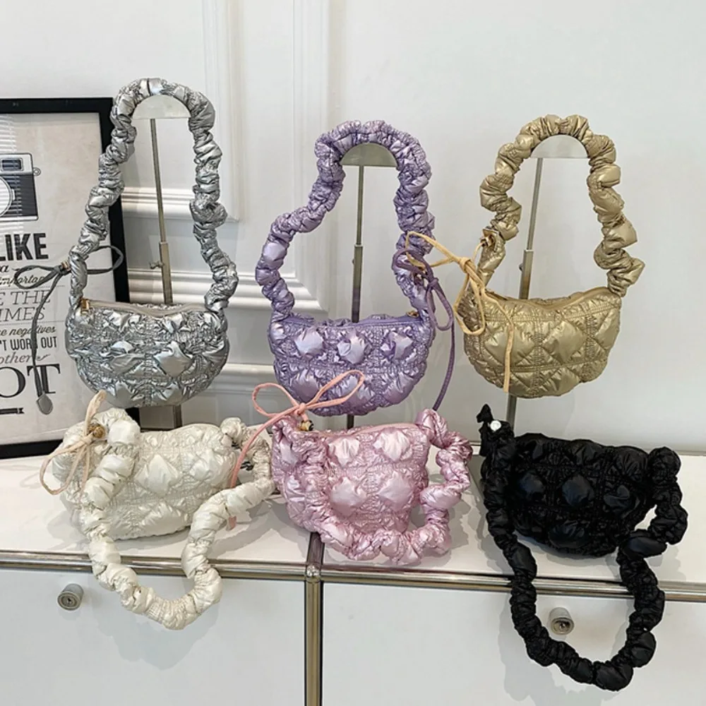 

Nylon Pleated Women's Lightweight Handbag Luxury Designer Wallet Fashion Drawstring Crossbody Shoulder Bag 2024 New