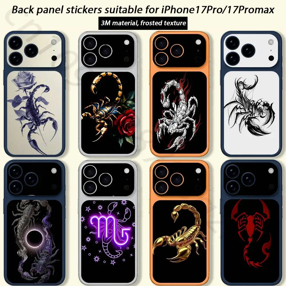 

Scorpion TICKET Decal Skin Wrap for iPhone 17 Pro/Pro max Protective Film for Back, Frame, Camera