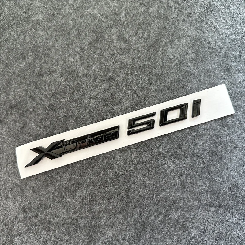 3D Black Car Fender Trunk Badge Sticker For BMW X1 X2 X3 X4 X5 X6 X7 Xdrive 18i 20i 30i 35i 40i 48i 50i Emblem Logo Accessories