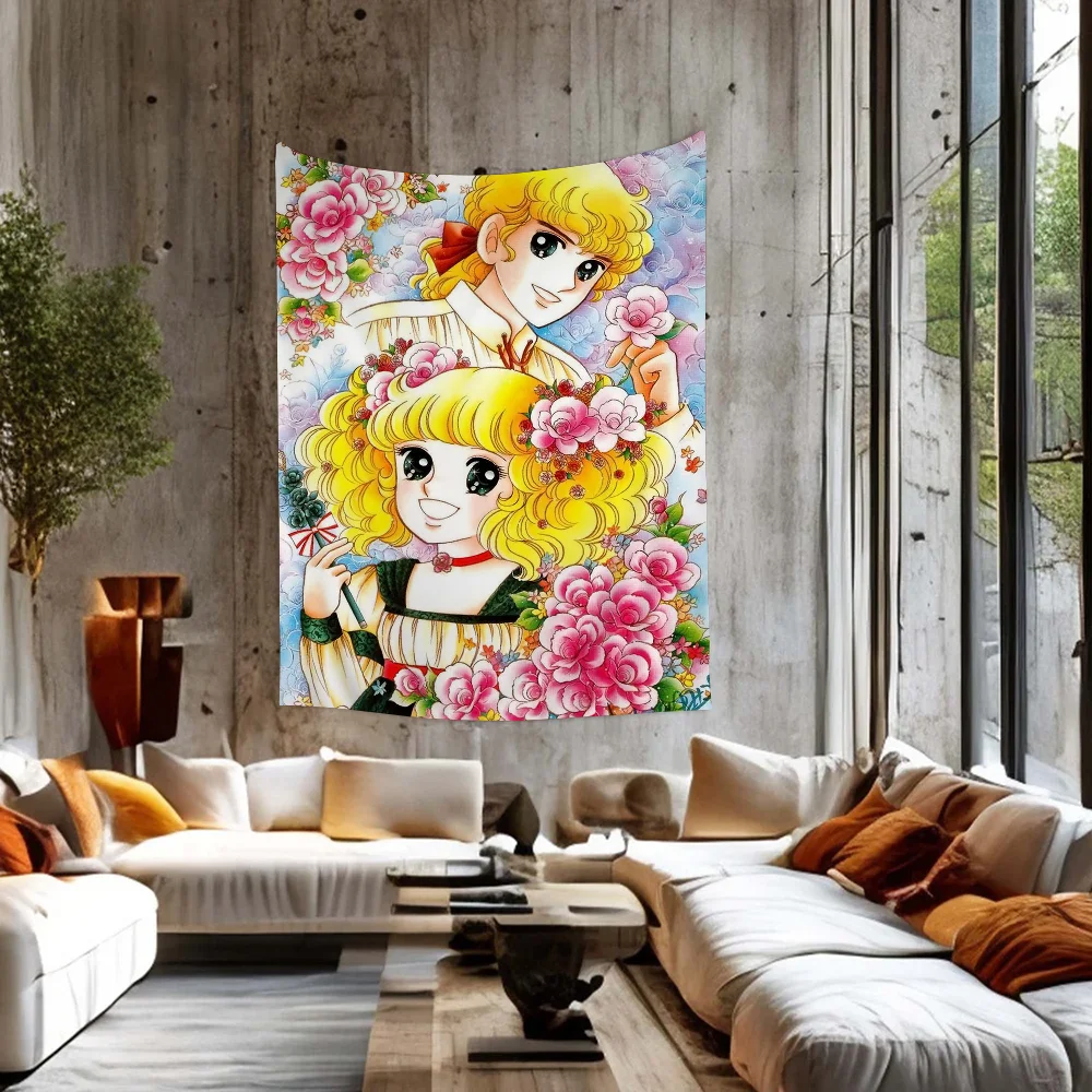 

Anime Manga Candy Printed Large Wall Tapestry Hanging Tarot Hippie Wall Rugs Dorm Cheap Hippie Wall Hanging