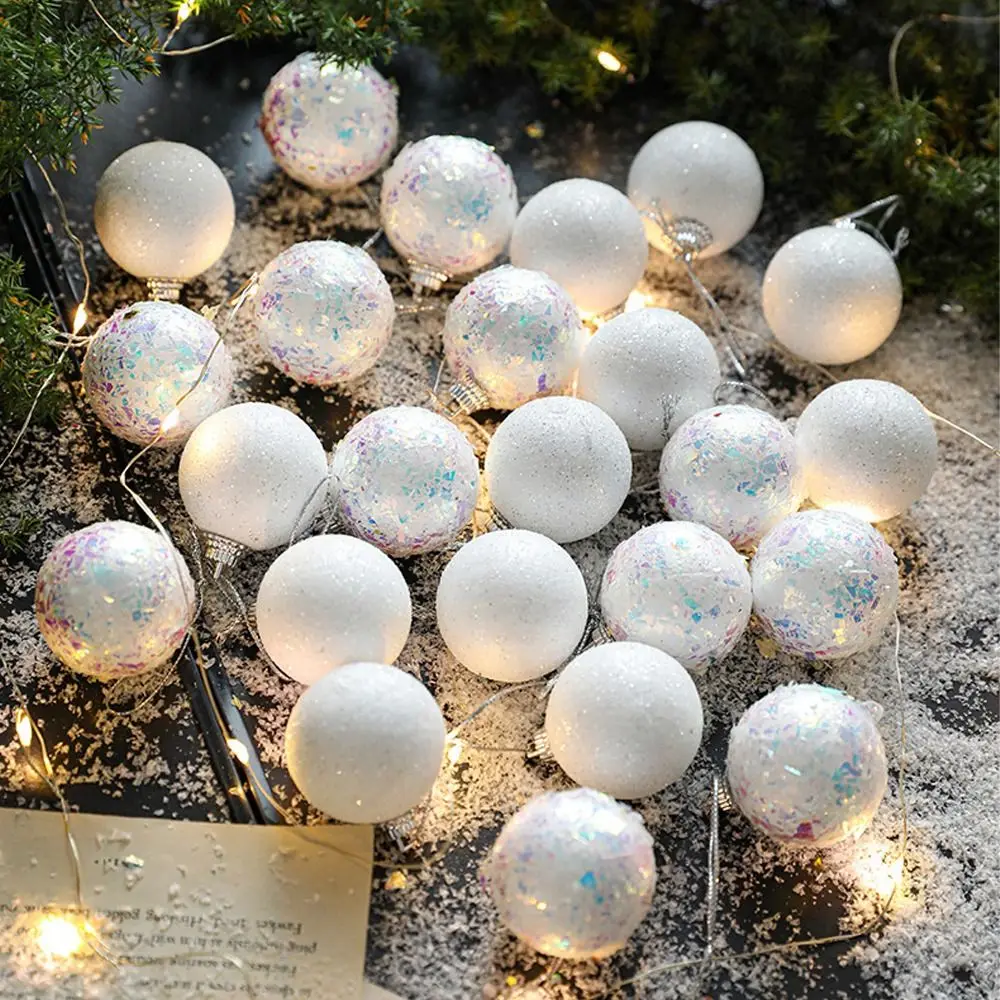 6 سنتيمتر/3.5 سنتيمتر كرات عيد الميلاد شفافة DIY بها بنفسك أنيقة عيد الميلاد كرات معلقة البلاستيك شجرة عيد الميلاد المعلقات ديكور المنزل عيد الميلاد